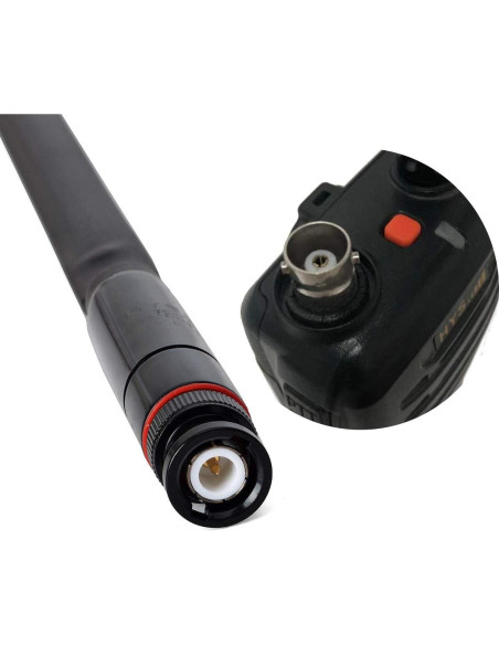 Antena Portátil Plegable BNC HYS 39cm Doble Banda VHF UHF 144/430MHz