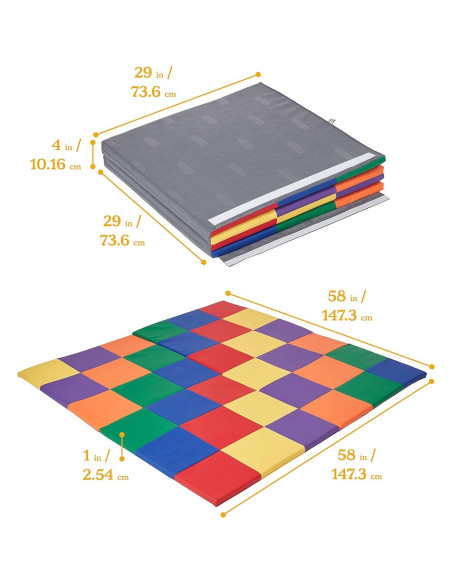 Alfombra de Actividad ECR4Kids SoftZone Patchwork 147x147cm