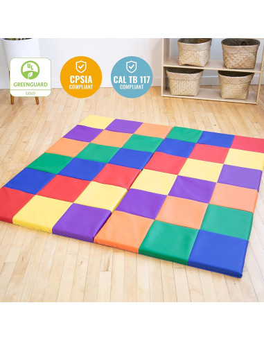Alfombra de Actividad ECR4Kids SoftZone Patchwork 147x147cm
