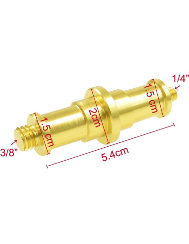 Adaptador Tornillo Macho 1/4" a 3/8" Foto&Tech Metal