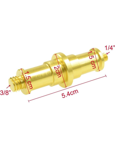 Adaptador Tornillo Macho 1/4" a 3/8" Foto&Tech Metal