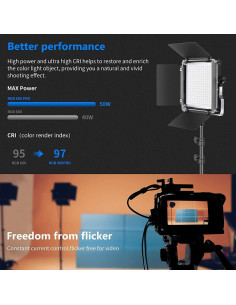 Kit de Iluminación LED RGB NEEWER 660 PRO 50W con Varita 2