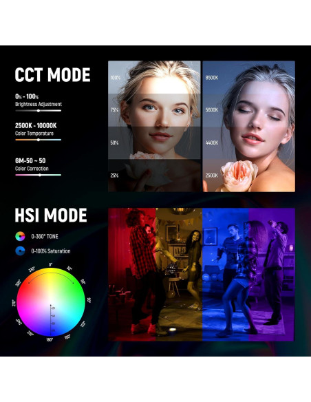 Kit de Iluminación LED RGB NEEWER 660 PRO 50W con Varita