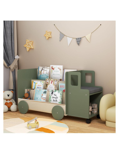 Estantería Infantil OTONIPU Camión 4 en 1 con Ruedas