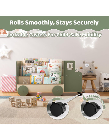 Estantería Infantil OTONIPU Camión 4 en 1 con Ruedas