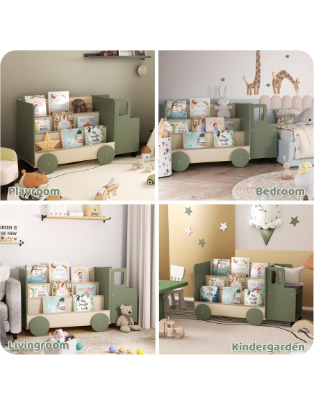 Estantería Infantil OTONIPU Camión 4 en 1 con Ruedas Estantería Infantil OTONIPU Camión 4 en 1 con Ruedas