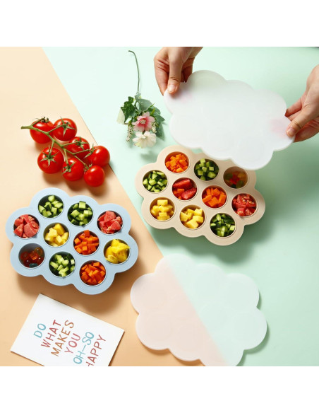 Bandeja de Silicona para Bebés PandaEar 3 Pack - 10 Compartimentos