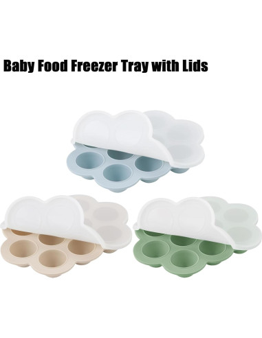 Bandeja de Silicona para Bebés PandaEar 3 Pack - 10 Compartimentos