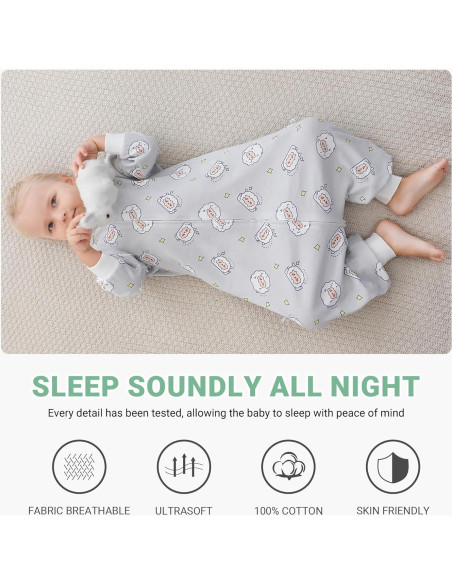 Saco de Dormir para Bebés MICHLEY 100% Algodón Oveja 4-6T