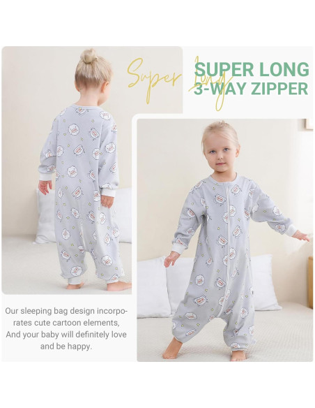 Saco de Dormir para Bebés MICHLEY 100% Algodón Oveja 4-6T