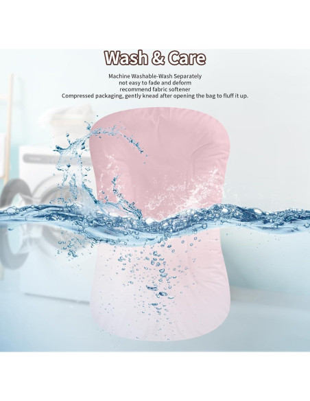 Alfombra de Juego para Bebés Vicorise 100% Algodón Rosa 75x45cm