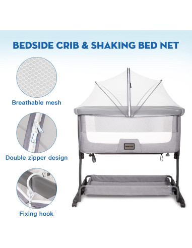 Cubierta de Cuna Beberoad Love Antimosquitos 99x56 cm Blanca