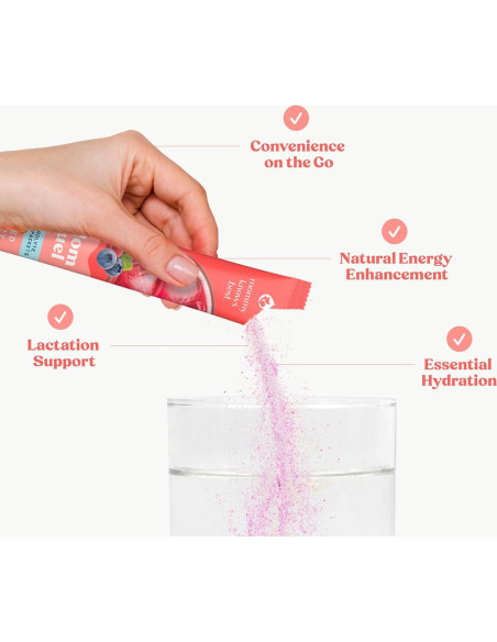 Bebida Electrolítica Mommy Knows Best - Hidratación Mamás 16 Unidades