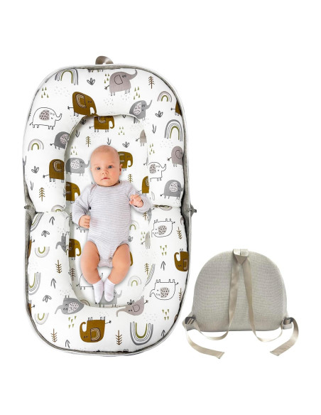 Cojín Plegable para Bebé UGRASEA Blanco - Cuna Portátil 0-24 Meses