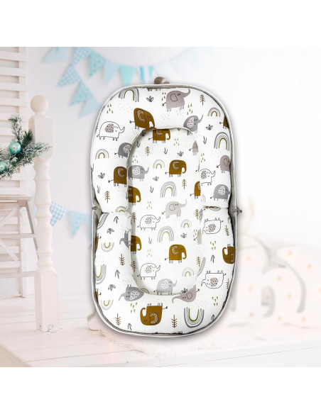 Cojín Plegable para Bebé UGRASEA Blanco - Cuna Portátil 0-24 Meses