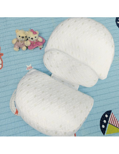 Almohada de Embarazo Lacomfy Doble Cuña Ajustable 64x41cm