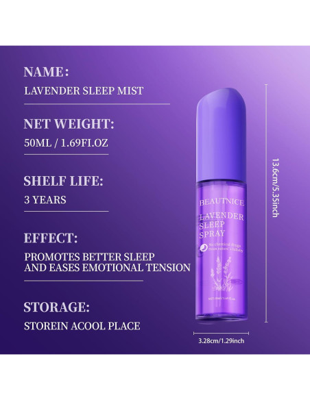 Spray de Sueño de Lavanda 50ml - Relajación Natural Sin Químicos Spray de Sueño de Lavanda 50ml - Relajación Natural Sin Químicos
