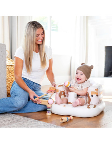 Silla Inflable para Bebé Puff Pod con Arnés y Bomba - 3 a 36 Meses