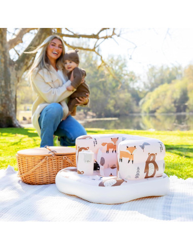 Silla Inflable para Bebé Puff Pod con Arnés y Bomba - 3 a 36 Meses