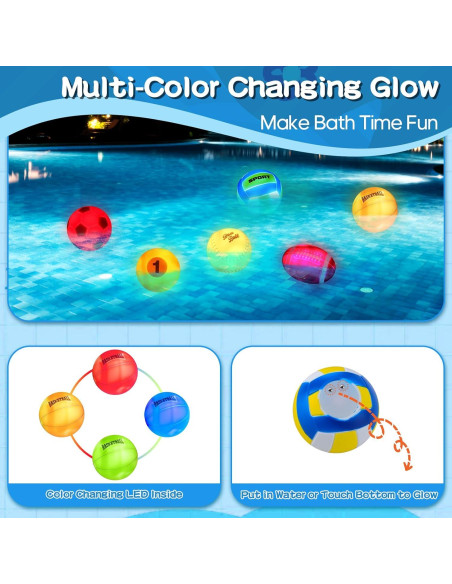 Juguetes de baño iluminados TNOIE con aro de baloncesto