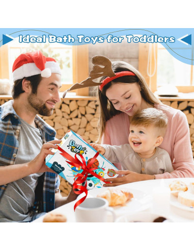 Juguetes de baño iluminados TNOIE con aro de baloncesto