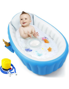 Bañera Inflable para Bebés PandaEar + Cepillo Silicona 2