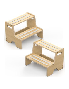 Escalera de Madera para Niños Uiirvdy - 2 Escalones Antideslizante