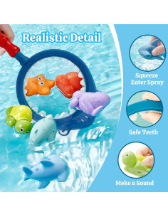 Juguetes de baño OLRMA Animales Marinos Flotantes 6 Piezas 2