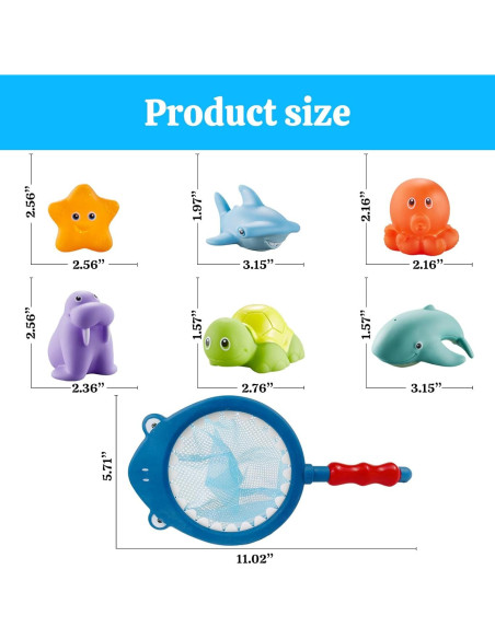 Juguetes de baño OLRMA Animales Marinos Flotantes 6 Piezas