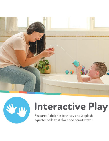 Juguete de Baño Nuby Chorro Delfín con Bolas Splash 10+M