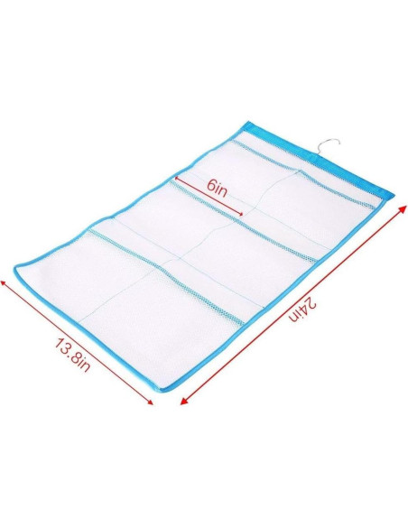 Organizador de Baño de Malla Phying Azul 6 Compartimentos Organizador de Baño de Malla Phying Azul 6 Compartimentos