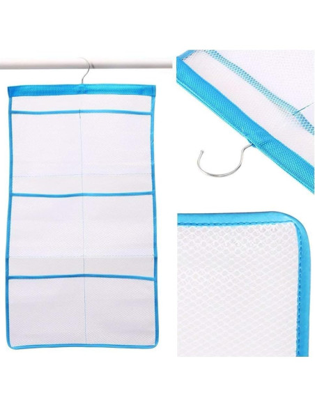 Organizador de Baño de Malla Phying Azul 6 Compartimentos Organizador de Baño de Malla Phying Azul 6 Compartimentos