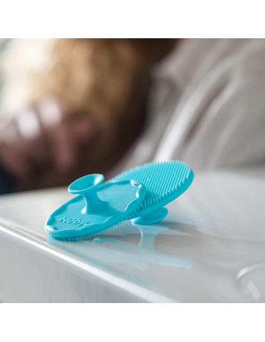 Cepillo de Baño de Silicona Nuby Scrubbies - Paquete de 2 Azul
