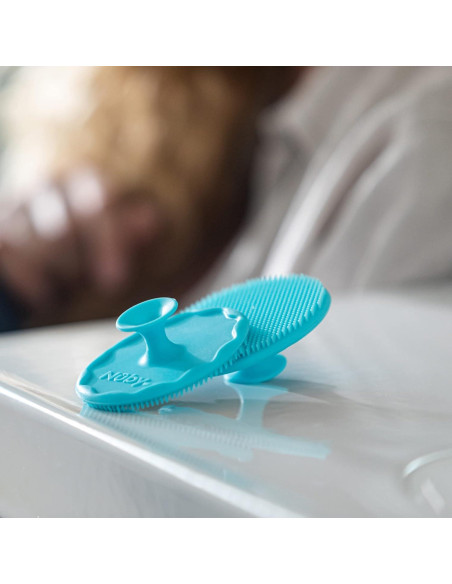 Cepillo de Baño de Silicona Nuby Scrubbies - Paquete de 2 Azul