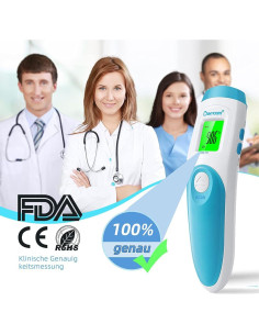 Termómetro Digital Infrarrojo Sin Contacto Berrcom JXB-195 3 en 1 2