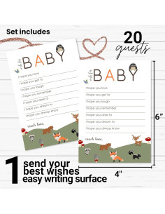 Tarjetas de Deseos del Bosque Paper Clever Party - 20 Unidades 10x15 cm 2