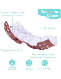 Paquete de 13 Pañales de Tela Babygoal para Recién Nacidos 2.3-5.4kg 2