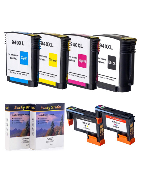 Cabezal de Impresión Remanufacturado LKB HP940 + Cartuchos 940XL