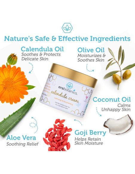 Crema de Caléndula Era Organics para Bebés 56.7g - Hidratante Suave Crema de Caléndula Era Organics para Bebés 56.7g - Hidratante Suave