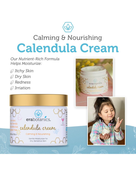 Crema de Caléndula Era Organics para Bebés 56.7g - Hidratante Suave Crema de Caléndula Era Organics para Bebés 56.7g - Hidratante Suave