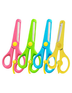 Tijeras de Seguridad para Niños FASALX - 4 Piezas Colores Variados