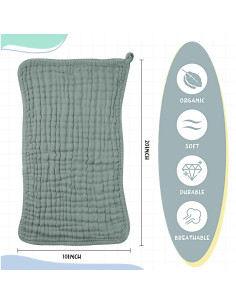 Paquete de 6 Pañales de Muselina Irenare para Eructos 50.8x25.4cm 2