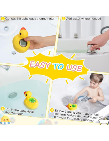 Termómetro de baño digital para bebés AXHHTVCGY pato recargable