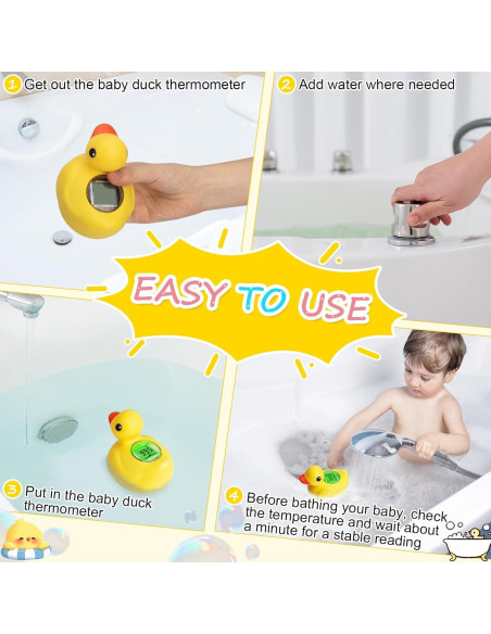 Termómetro de baño digital para bebés AXHHTVCGY pato recargable