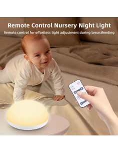 Luz Nocturna LEDIKON para Bebés, Recargable y Táctil, 2 Modos 2