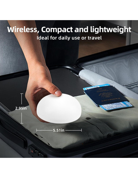 Luz Nocturna LEDIKON para Bebés, Recargable y Táctil, 2 Modos