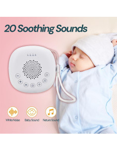 Máquina de Ruido Blanco Blessique - Portátil, 20 Sonidos, Luz Nocturna 2