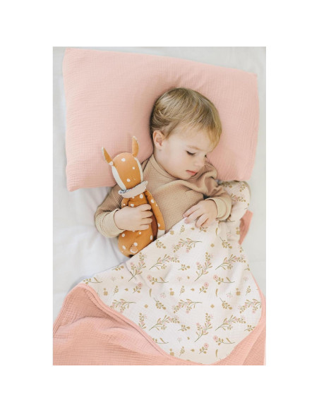 Manta de Muselina Konssy 100% Algodón Floral 101.6x91.4cm