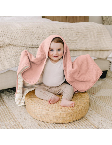 Manta de Muselina Konssy 100% Algodón Floral 101.6x91.4cm