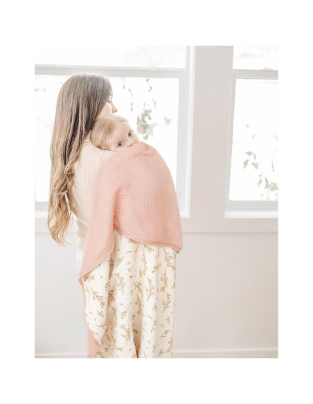 Manta de Muselina Konssy 100% Algodón Floral 101.6x91.4cm